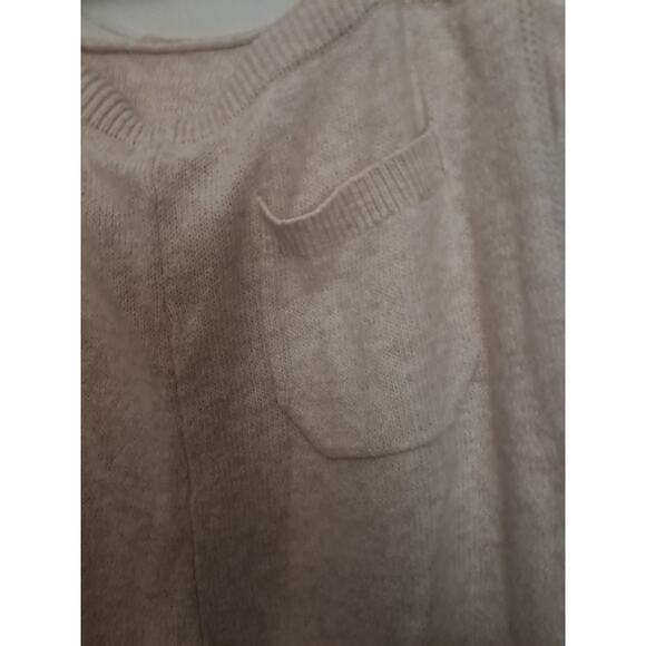 Auden Sweater Knit Wide Leg Pajama Set Cream Color Womens Size Large - Picture 5 of 12